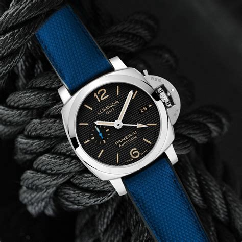 panerai blue rubber strap|panerai rubber strap 42mm.